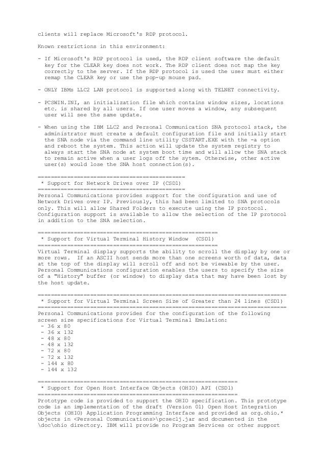 ibm personal communications llc2